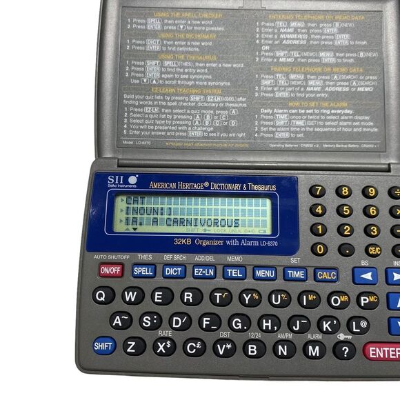 Seiko Instruments SII American Heritage Dictionary & Thesaurus Organizer - Picture 5 of 8